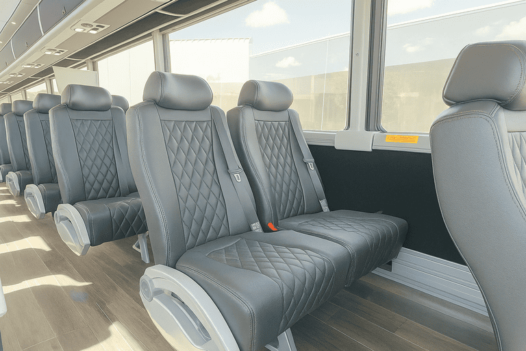 interior of Phoenix Coach Bus Service charter bus