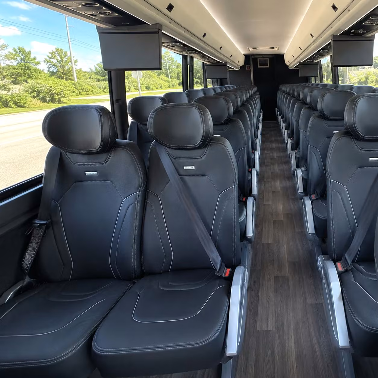 phoenix charter bus rental interior